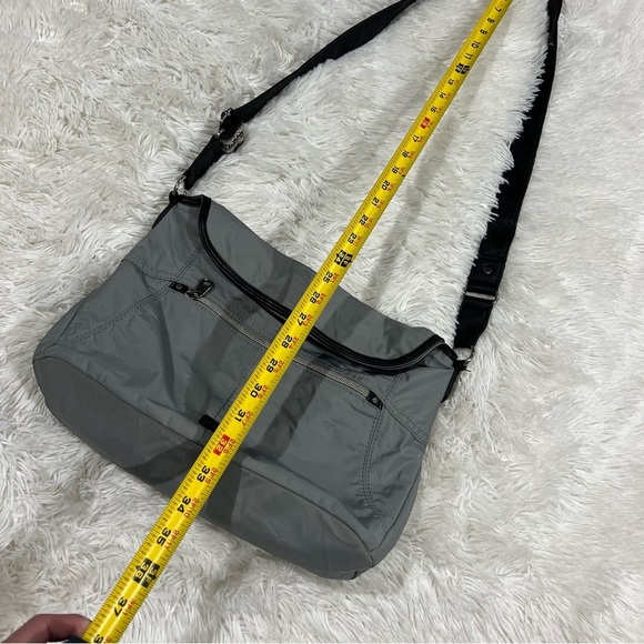 The Sak Gray Nylon Fold Over Crossbody Embroidered Strap - Picture 6 of 16